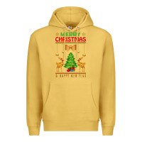Antique Gold merry christmas Premium Hoodie - artisFamous