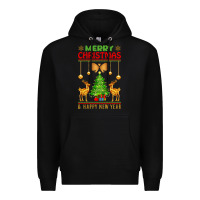 Black merry christmas Premium Hoodie - artisFamous