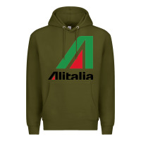 Army Green alitalia Premium Hoodie - artisFamous
