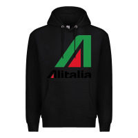 Black alitalia Premium Hoodie - artisFamous