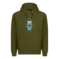 Army Green plankton Premium Hoodie - artisFamous