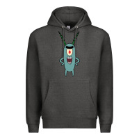 Charcoal Heather plankton Premium Hoodie - artisFamous