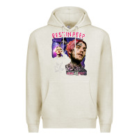 Oatmeal Heather lil peep Premium Hoodie - artisFamous