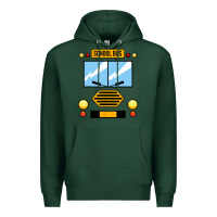 Sports Green school bus costume cool halloween Premium Hoodie - artisFamous