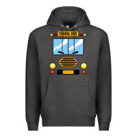 Charcoal Heather school bus costume cool halloween Premium Hoodie - artisFamous