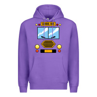 Purple school bus costume cool halloween Premium Hoodie - artisFamous
