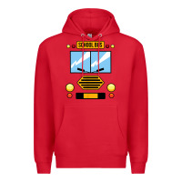 Red school bus costume cool halloween Premium Hoodie - artisFamous