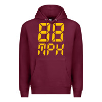 Burgundy 88mph funny Premium Hoodie - artisFamous