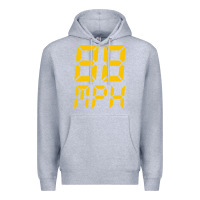 Heather Grey 88mph funny Premium Hoodie - artisFamous