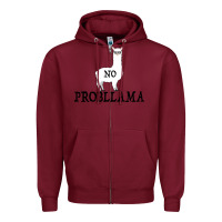 Burgundy No Problama Zipper Hoodie - Bettercallsaul