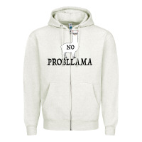 Oatmeal Heather No Problama Zipper Hoodie - Bettercallsaul