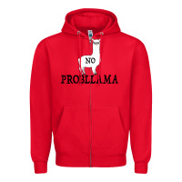 Red No Problama Zipper Hoodie - Bettercallsaul