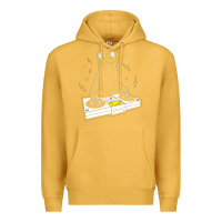 Mustard cat dj Premium Hoodie - artisFamous