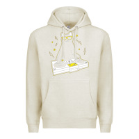 Oatmeal Heather cat dj Premium Hoodie - artisFamous