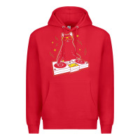 Red cat dj Premium Hoodie - artisFamous