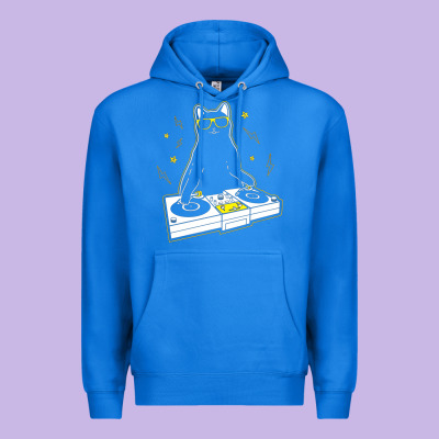 Cat Dj Premium Hoodie Designed By Artisfamous