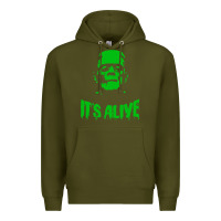 Army Green frankenstein Premium Hoodie - artisFamous