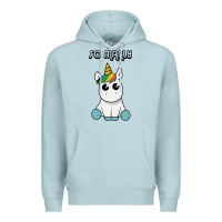Blue Mist so manly funny unicorn Premium Hoodie - artisFamous