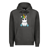 Charcoal Heather so manly funny unicorn Premium Hoodie - artisFamous