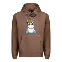 Chestnut so manly funny unicorn Premium Hoodie - artisFamous