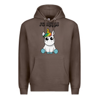 Coffee so manly funny unicorn Premium Hoodie - artisFamous