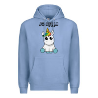 Colony Blue so manly funny unicorn Premium Hoodie - artisFamous