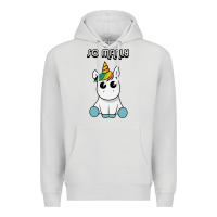 Dove Grey so manly funny unicorn Premium Hoodie - artisFamous