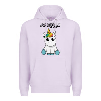Lilac so manly funny unicorn Premium Hoodie - artisFamous