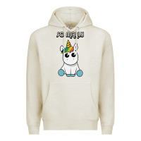 Oatmeal Heather so manly funny unicorn Premium Hoodie - artisFamous