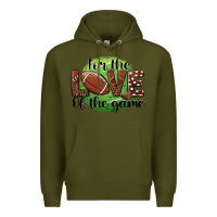 Army Green for the love of the game football Premium Hoodie - BarkalooDesign