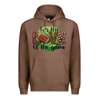 Chestnut for the love of the game football Premium Hoodie - BarkalooDesign