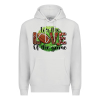 Dove Grey for the love of the game football Premium Hoodie - BarkalooDesign