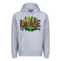 Heather Grey for the love of the game football Premium Hoodie - BarkalooDesign