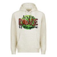 Oatmeal Heather for the love of the game football Premium Hoodie - BarkalooDesign