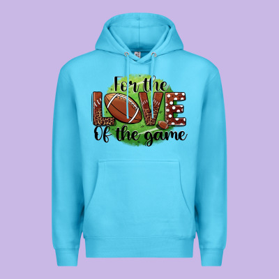 For The Love Of The Game Football Premium Hoodie Designed By Barkaloodesign
