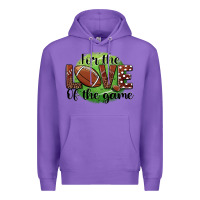 Purple for the love of the game football Premium Hoodie - BarkalooDesign