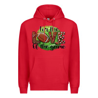 Red for the love of the game football Premium Hoodie - BarkalooDesign