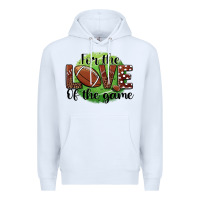 White for the love of the game football Premium Hoodie - BarkalooDesign