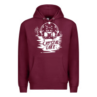 Burgundy camp crystal lake sweatshirt Premium Hoodie - artisFamous