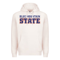 Pale Pink blue mountain state Premium Hoodie - artisFamous