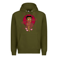Army Green Black Betty Boop Premium Hoodie - artisFamous