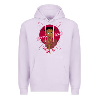 Lilac Black Betty Boop Premium Hoodie - artisFamous