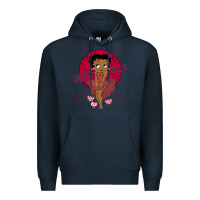 Navy Black Betty Boop Premium Hoodie - artisFamous