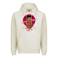 Oatmeal Heather Black Betty Boop Premium Hoodie - artisFamous