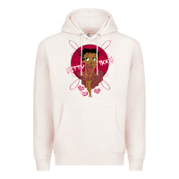 Pale Pink Black Betty Boop Premium Hoodie - artisFamous