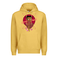 Antique Gold Black Betty Boop Premium Hoodie - artisFamous