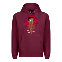Burgundy Black Betty Boop Premium Hoodie - artisFamous