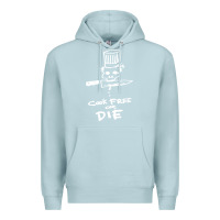 Blue Mist bourdain cook free or die Premium Hoodie - artisFamous