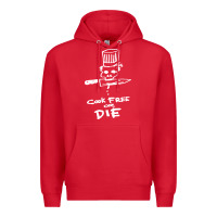 Red bourdain cook free or die Premium Hoodie - artisFamous