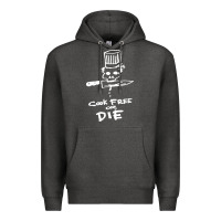 Charcoal Heather bourdain cook free or die Premium Hoodie - artisFamous